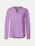 Camicia manica lunga curvy Cecil - lilla - 4