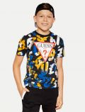 T-shirt manica corta Guess - blu arancio - 0