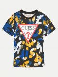 T-shirt manica corta Guess - blu arancio - 3