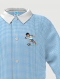 Grembiule asilo Siggi - bianco azzurro - 1