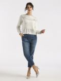 Pullover manica lunga Le Streghe - bianco argento - 1