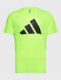 T-shirt manica corta sportiva Adidas - verde fluo - 0