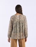 Camicia manica lunga Pennyblack - fiori blu e beige - 3
