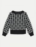Pullover manica lunga Guess - bianco nero - 0