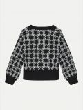 Pullover manica lunga Guess - bianco nero - 1