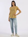 T-shirt manica corta Yes Zee - cammello - 0