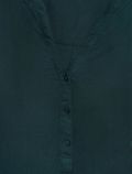 Blusa. scollo a v con bottoni - verde - 1