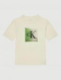 T-shirt manica corta Calvin Klein - panna - 0