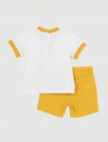 Completo maglia e pantalone corto Chicco - bianco giallo - 2