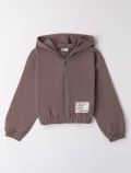 Maglia in felpa aperta I Do - cacao - 0