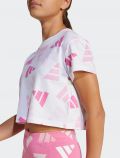 T-shirt manica corta sportiva Adidas - white - 1