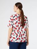 Camicia manica corta curvy Persona Now - rosso blu - 3