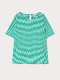 Camicia manica corta curvy Persona Now - verde azzurro - 0