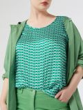 Camicia manica corta curvy Persona Now - verde azzurro - 4