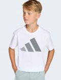 T-shirt manica corta sportiva Adidas - bianco grigio - 1