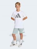 T-shirt manica corta sportiva Adidas - bianco grigio - 2