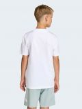 T-shirt manica corta sportiva Adidas - bianco grigio - 3