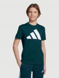 T-shirt manica corta sportiva Adidas - verde - 0