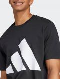 T-shirt manica corta sportiva Adidas - black - 1