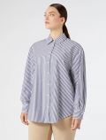 Camicia manica lunga curvy Persona - bianco blu - 0