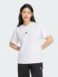 T-shirt manica corta sportiva Adidas - bianco nero - 0