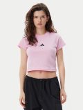 T-shirt manica corta sportiva Adidas - rosa - 0