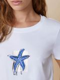 T-shirt manica corta Pennyblack - bianco blu - 1