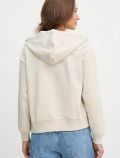 Maglia in felpa zip cappuccio Calvin Klein - beige - 3