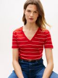 T-shirt manica corta Tommy Hilfiger - rosso bianco - 1