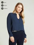 Camicia manica lunga curvy Luisa Viola - blu - 0