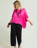 Camicia manica corta curvy Luisa Viola - fuxia - 2