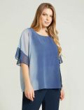 Camicia manica corta curvy Luisa Viola - azzurro - 0