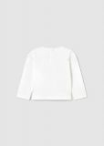 T-shirt manica lunga Mayoral - bianco rosa - 1