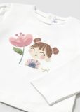 T-shirt manica lunga Mayoral - bianco rosa - 2