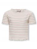 T-shirt manica corta Only - bianco rosa - 1