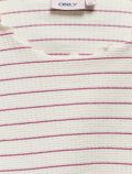 T-shirt manica corta Only - bianco rosa - 2
