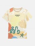 T-shirt manica corta Guess - bianco beige - 0
