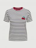 T-shirt manica corta Only - bianco blu ciliegia - 0