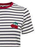 T-shirt manica corta Only - bianco blu ciliegia - 1