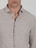 Camicia manica lunga Yes Zee - beige marrone - 1