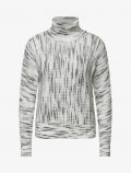 Dolcevita in maglia - grigio bianco - 4