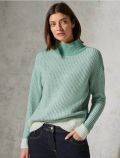 Maglione con collo alto - verde - 0
