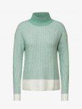 Maglione con collo alto - verde - 5