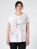 T-shirt in jersey con stampa. ricamo ... - bianco verde - 0