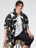 T-shirt in jersey con stampa. ricamo ... - bianco verde - 1