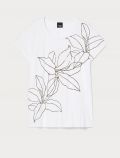 T-shirt in jersey con stampa. ricamo ... - bianco verde - 3