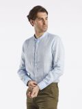 Camicia manica lunga lino Sseinse - celeste - 0