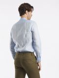 Camicia manica lunga lino Sseinse - celeste - 3