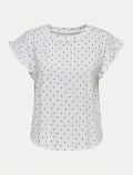 T-shirt manica corta Only - bianco nero - 0