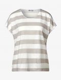 T-shirt manica corta Street One - beige bianco - 5